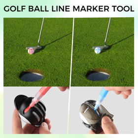 Golfupp alignment marker pens help draw precise lines on balls