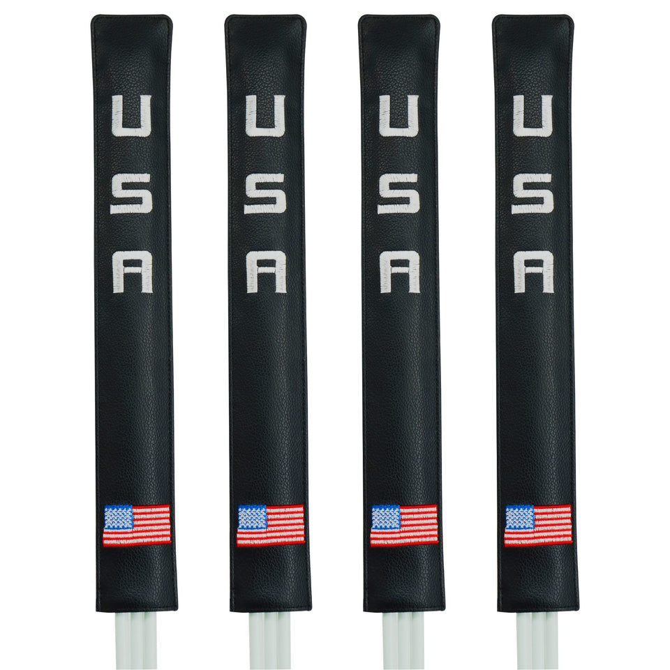 Golfupp alignment stick cover 4pc set protects sticks during transport and storage.
