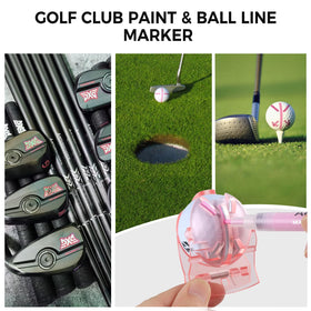 Golfupp pink divot tool with marker enables precise repairs