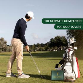 GOLFYN golf brush helps remove dirt from clubs between holes