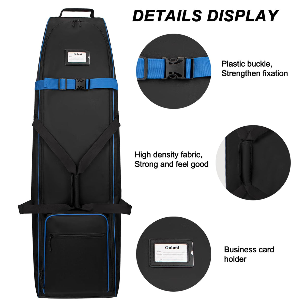 Goloni carry-on golf travel case ready for overhead bin storage