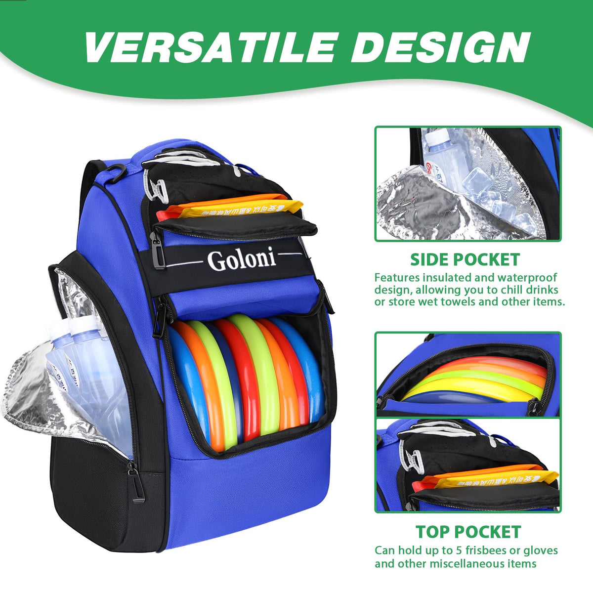 Goloni bag lightweight, portable design suitable for quick rounds and travel