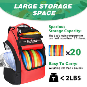 Goloni bag elastic water bottle pocket for quick hydration on the course.