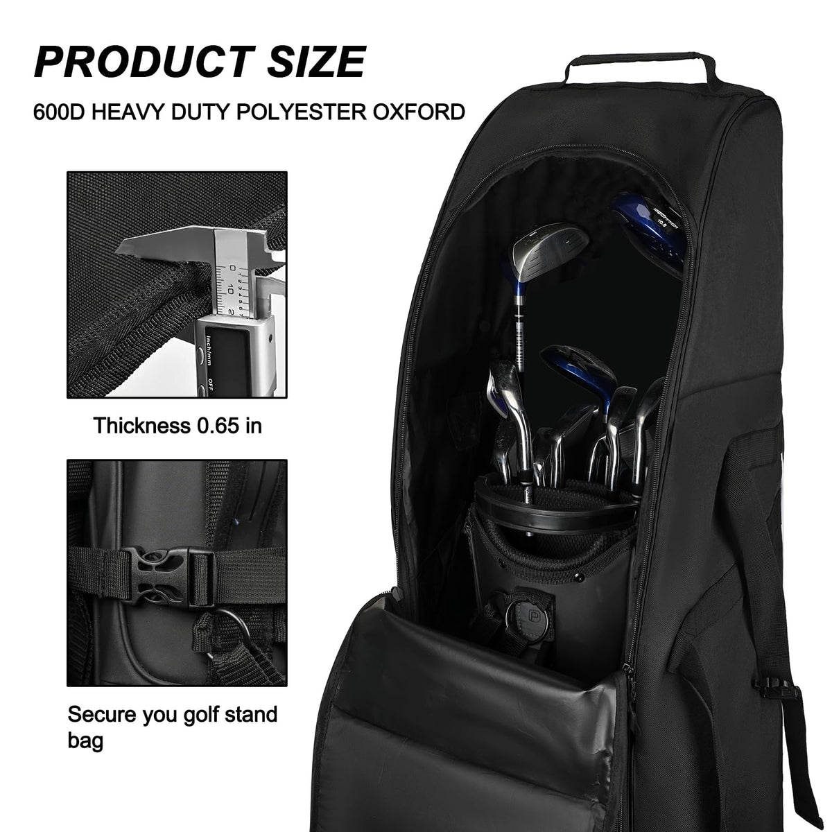 Goloni foldable golf luggage saves storage space when not in use