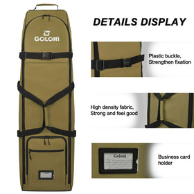 Goloni padded golf club travel case cushions gear during transit.