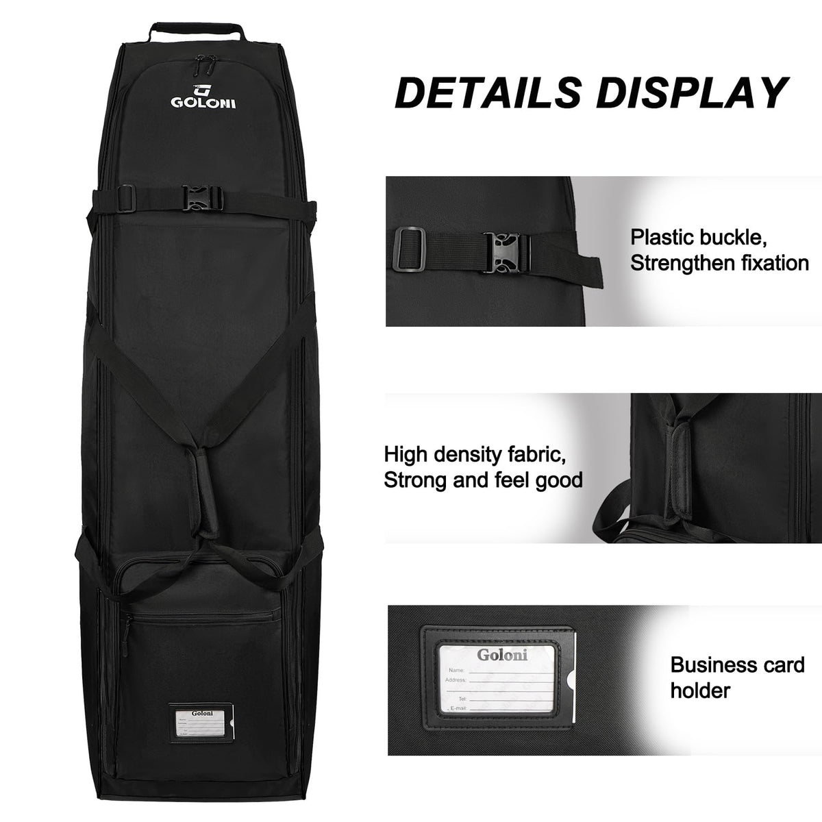 Goloni storage strap keeps bag compact and organized