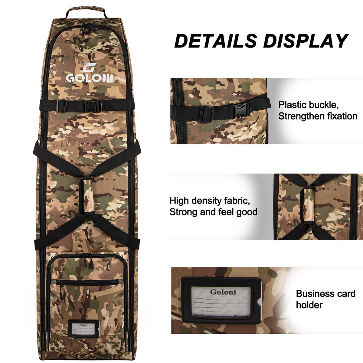 Goloni water-resistant golf bag cover keeps gear dry in rain and splashes.