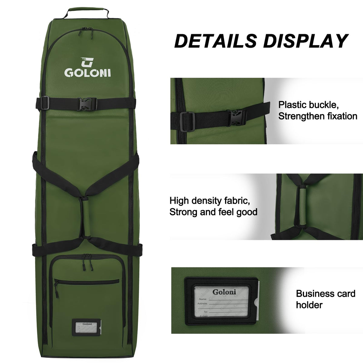 Goloni water-resistant golf bag cover guards clubs against rain and spills