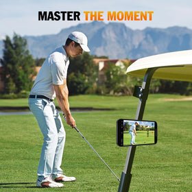 Golracejoy magsafe-compatible phone mount attaching quickly to iPhone devices