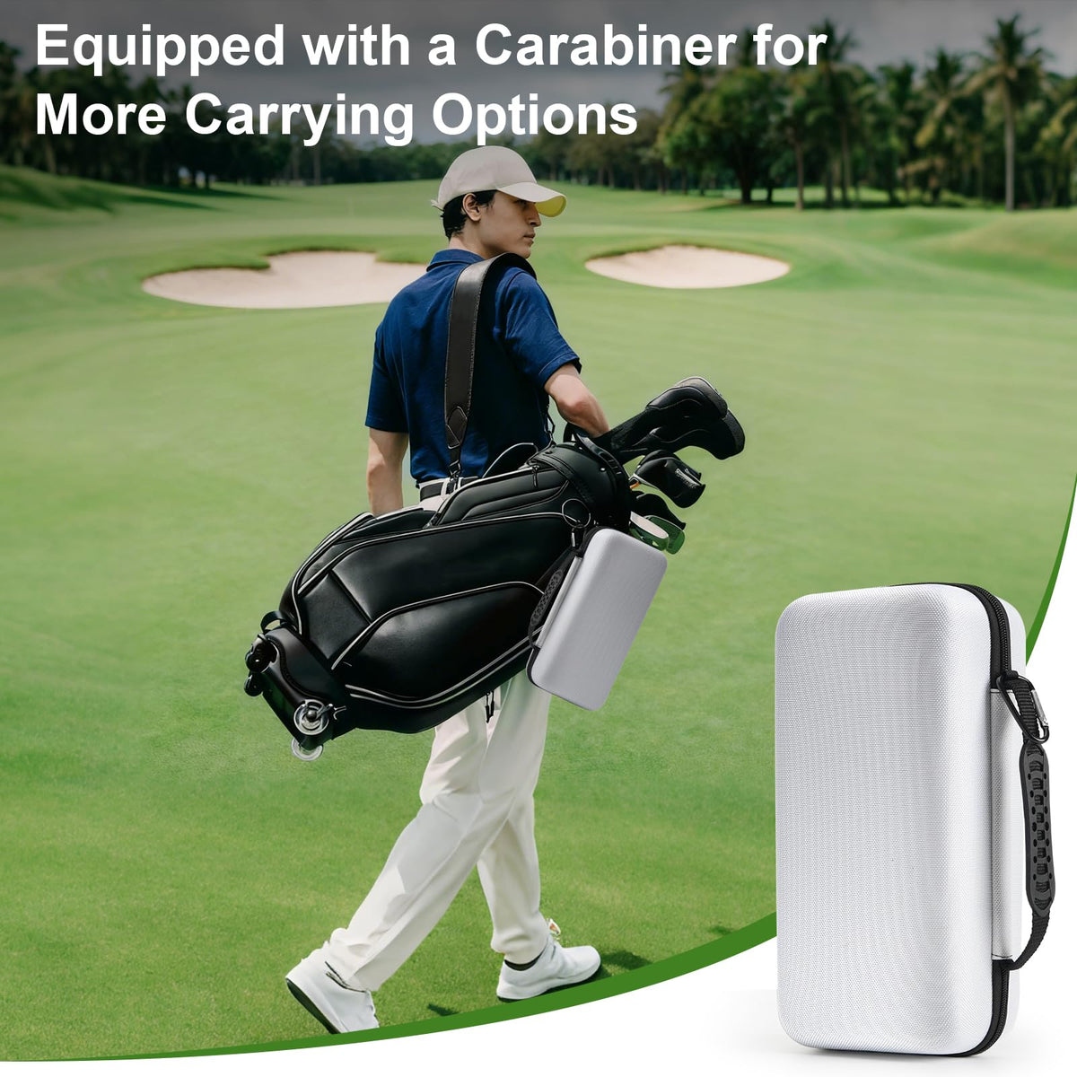 Golracejoy travel-friendly case with compact dimensions for on-the-go.
