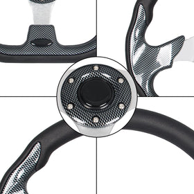 GONMOT universal-fit steering wheel compatible with EZGO, Club Car, and Yamaha models.