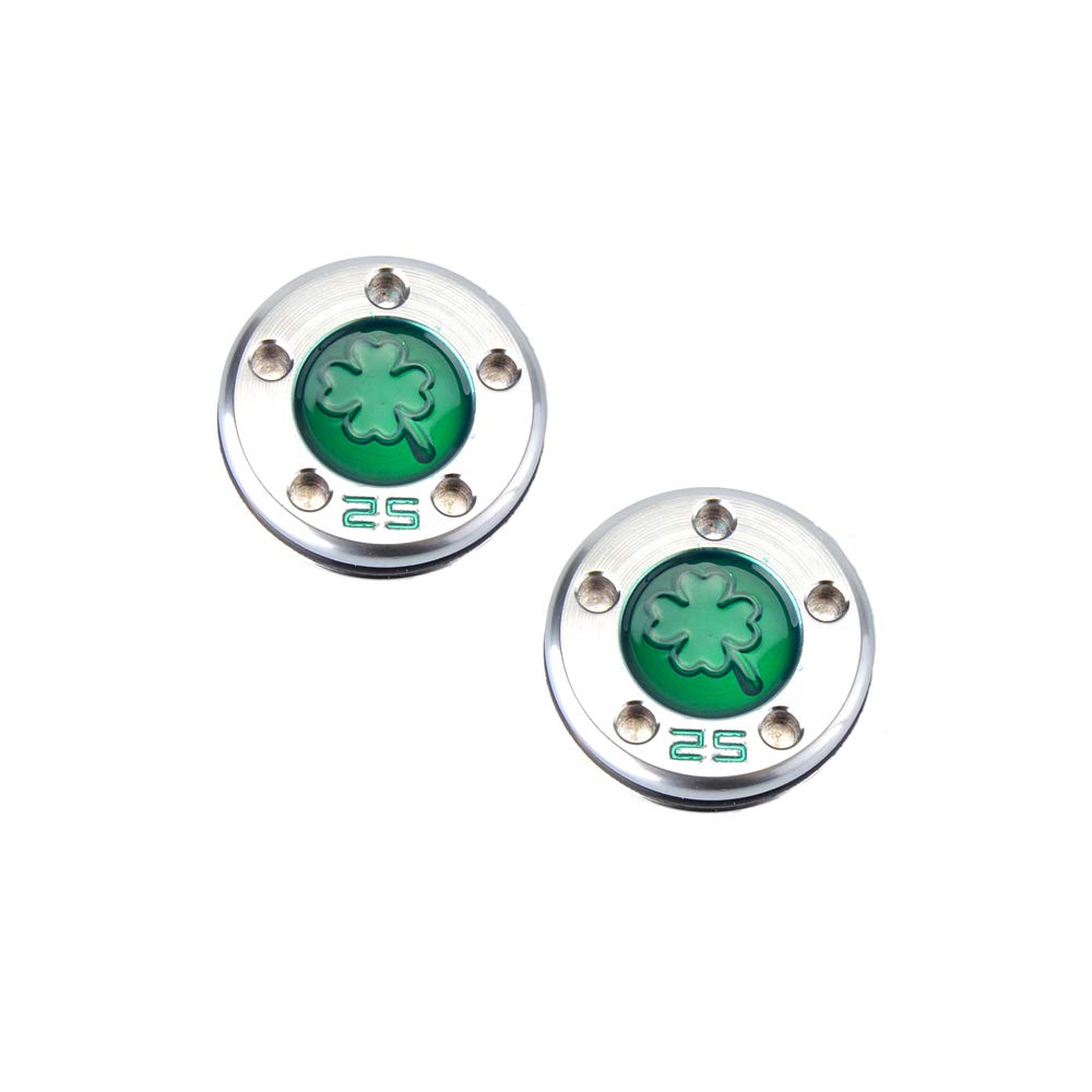 GOOACTION golf putter weights in green four-leaf clover pattern for steadier alignment