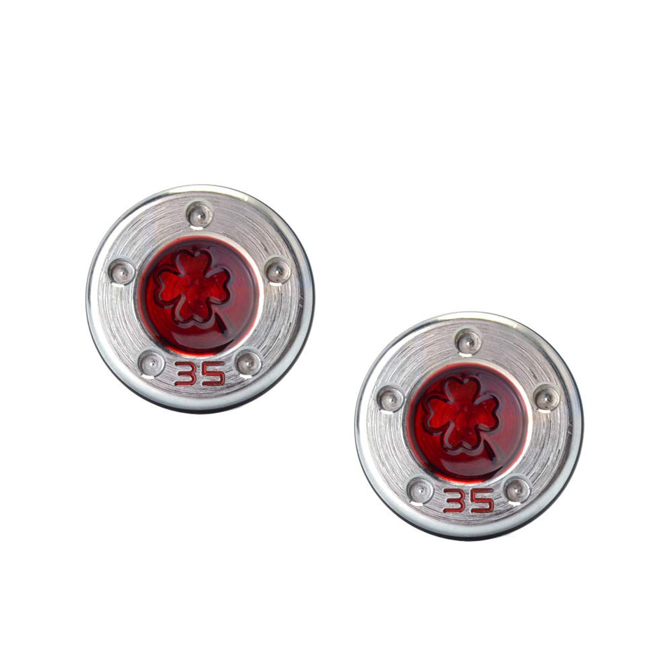GOOACTION golf putter weights with red lucky clover front view for balanced feel.