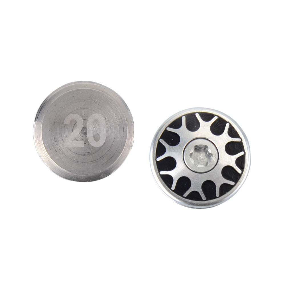 GOOACTION 20g black putter weights for customizable balance in a two-piece set.