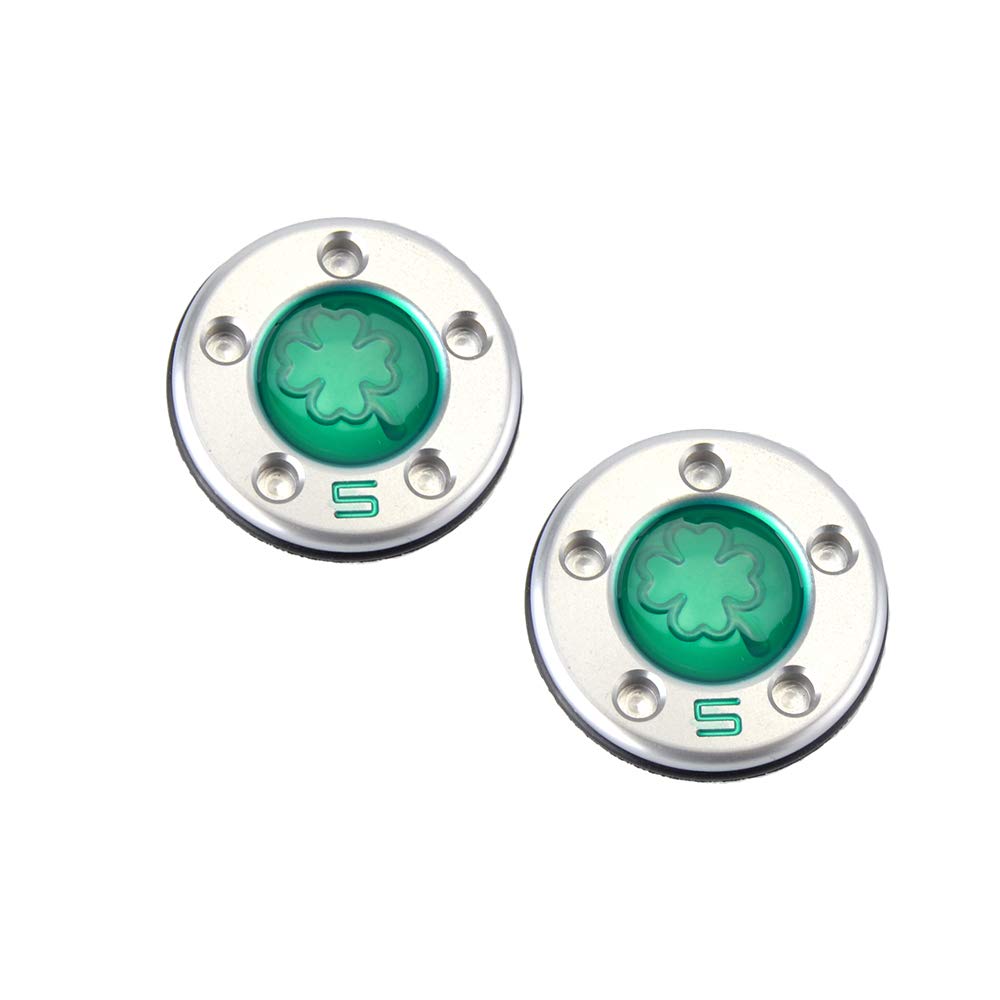 GOOACTION golf putter weights in green four-leaf clover design for balanced strokes