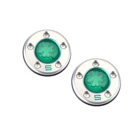 GOOACTION golf putter weights in green four-leaf clover design for balanced strokes