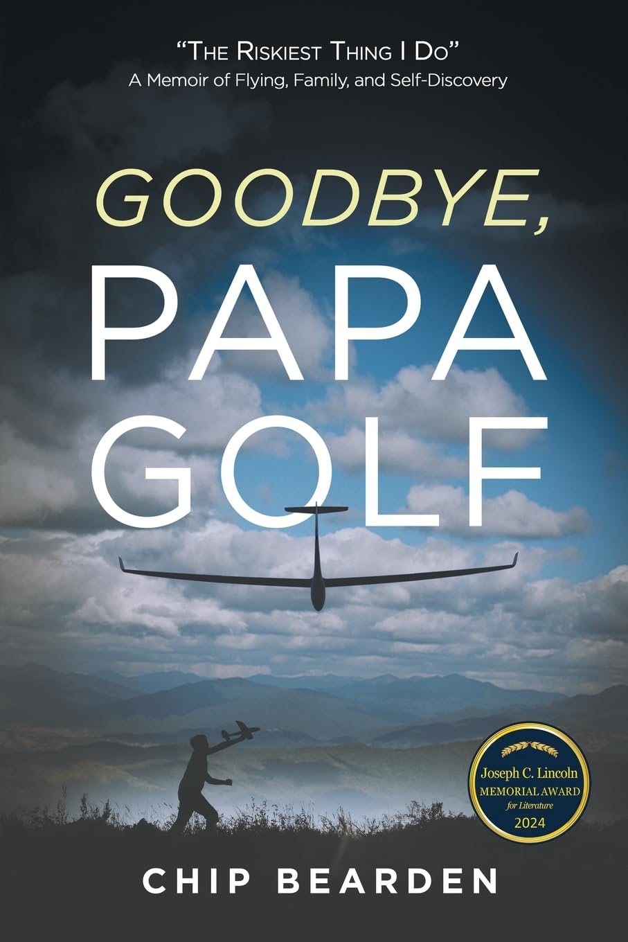 Goodbye, Papa Golf memoir cover—evokes flight and personal transformation.