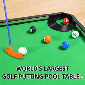 GoodlySports golf pool combo with two putters for versatile home play.