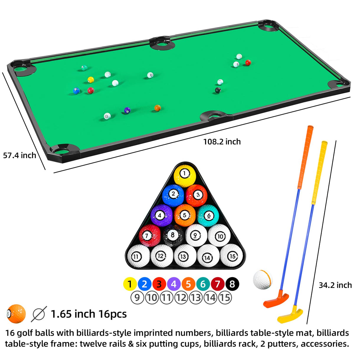 GoodlySports indoor golf green with six putting cups for target practice.