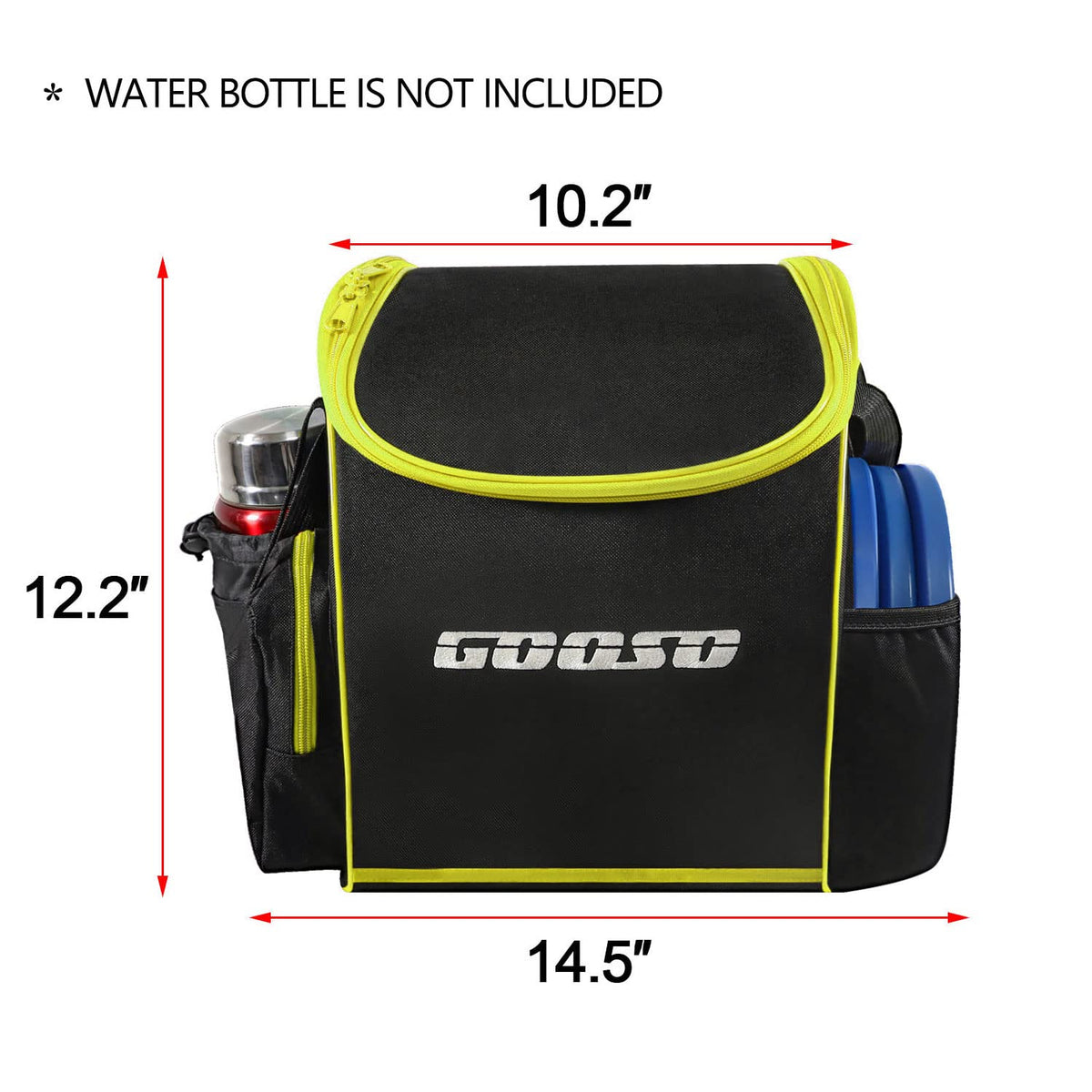 Gooso stand-up bag design maintains upright stance during field setup.