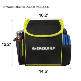Gooso stand-up bag design maintains upright stance during field setup.