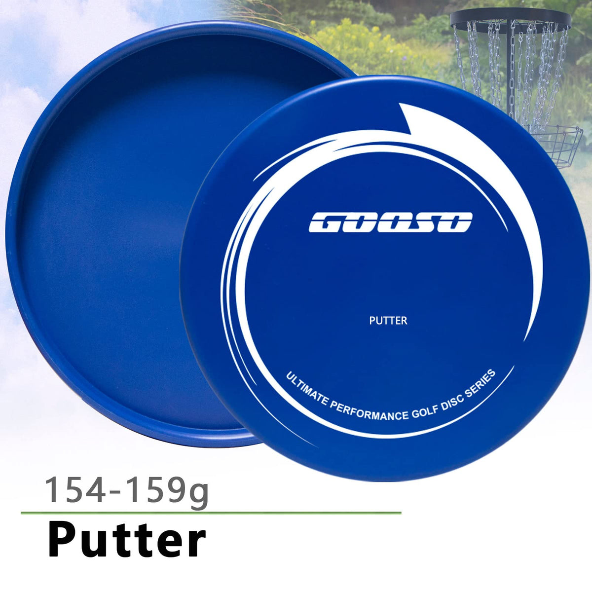 GOOSO disc golf bag front view showing organized storage