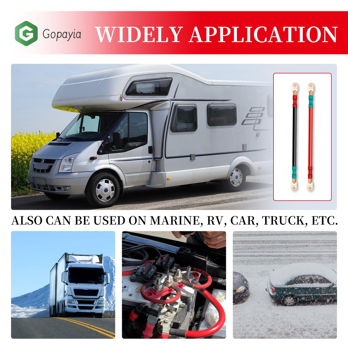 Gopayia pure copper core delivers high conductivity in 4 AWG cables