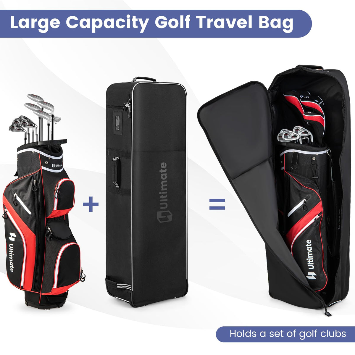 Goplus golf travel bag constructed with 900D Oxford fabric for durability