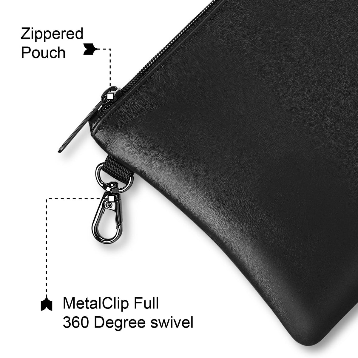 Gorbado Golf Tee Pouch zipper detail highlights durable waterproof construction
