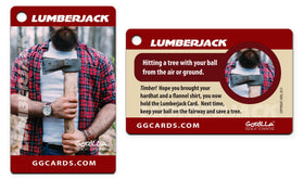 Gorilla Golf Cards animal cards set shows seven characters ready for friendly wagers.
