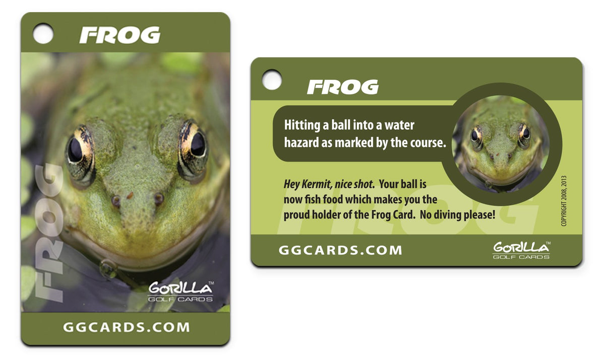 Gorilla Golf Cards metal clips highlight quick attachment to your golf bag for accessibility.