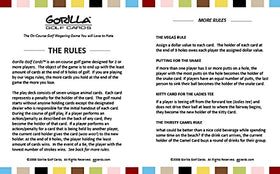 Gorilla Golf Cards packaging gift-ready conveys perfect present for golf friends.