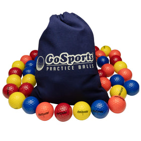GoSports all-purpose golf balls with tote for easy carrying and practice.