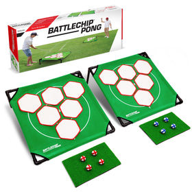 GoSports BattleChip Pong board setup for quick backyard play.
