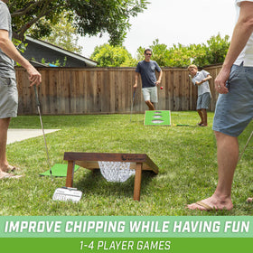 GoSports BattleChip Versus backyard setup ready for quick 9-hole play