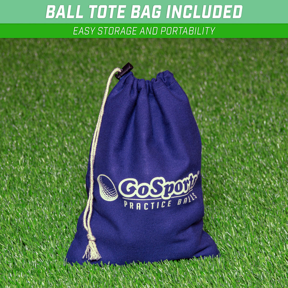 GoSports canvas tote included keeps balls organized between sessions.