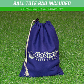 GoSports canvas tote included keeps balls organized between sessions.