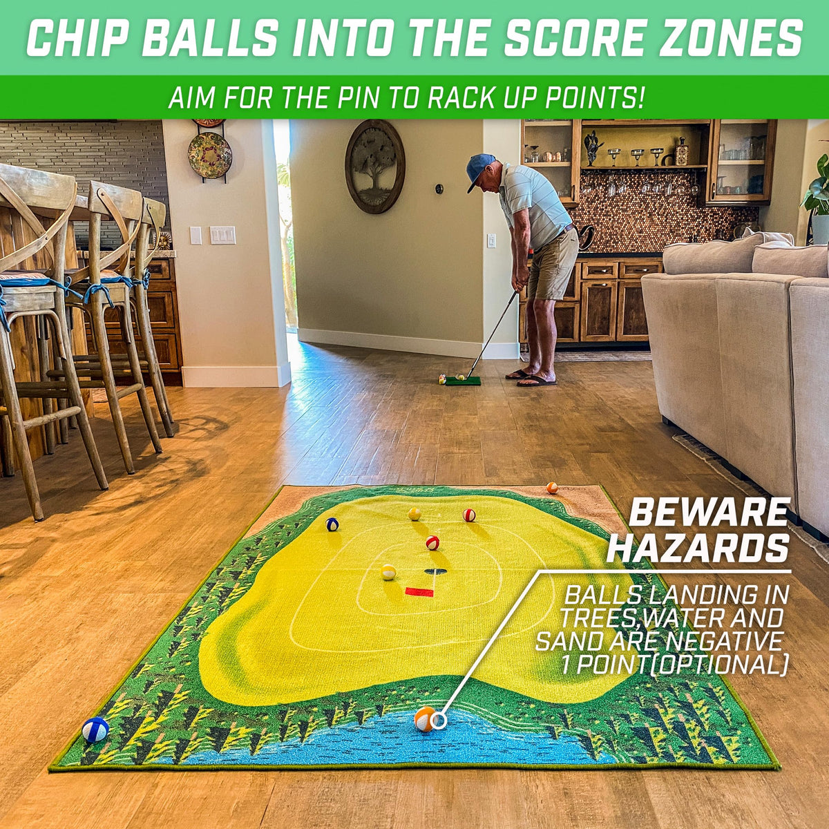 GoSports Chip N' Stick chipping mat for practice shots and versatility
