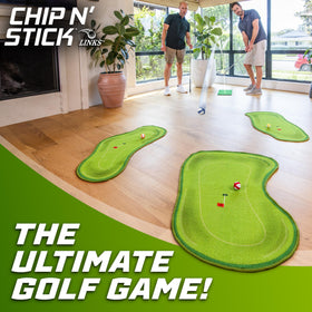 GoSports Chip N' Stick Links sticky balls in action, showing durable woven targets.