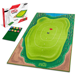 GoSports Chip N' Stick mat rolled out on a flat surface for quick game setup