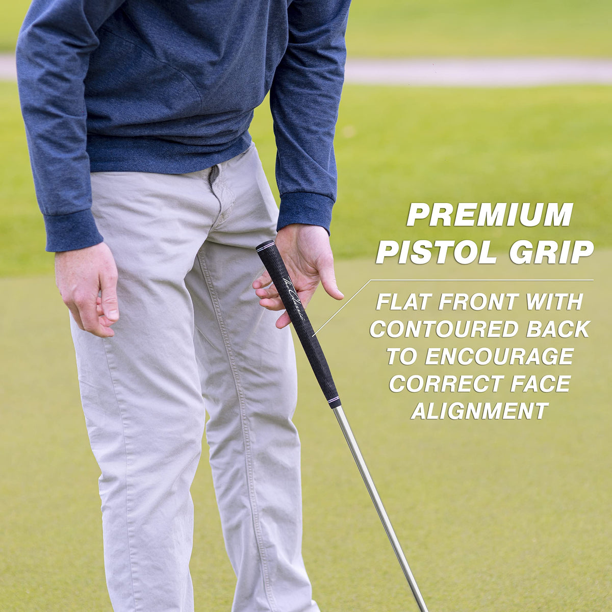 GoSports Classic Putter tour blade top view for precise alignment.