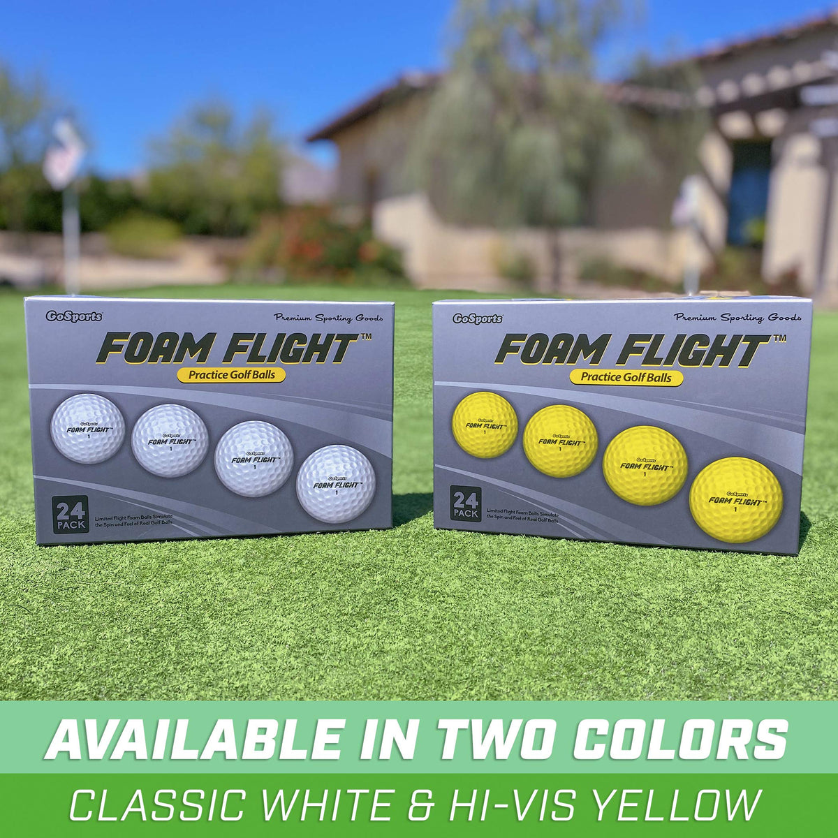 GoSports Foam Flight ball foam shell mimics real ball spin for training sessions.