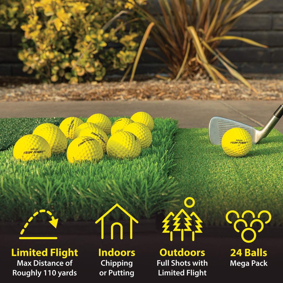 GoSports Foam Flight Ball in hand shows real-ball feel with foam safety