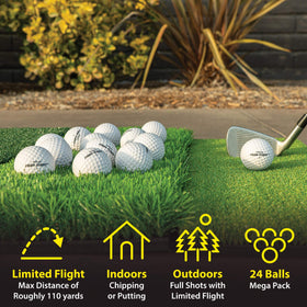 GoSports Foam Flight ball in hand demonstrates compact foam feel for safe drills.