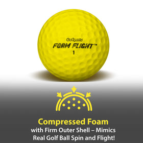 Foam Flight Ball used for safe backyard full-shot practice