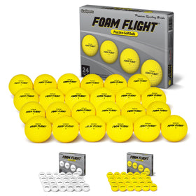 GoSports Foam Flight Balls yellow pack ready for indoor chipping practice