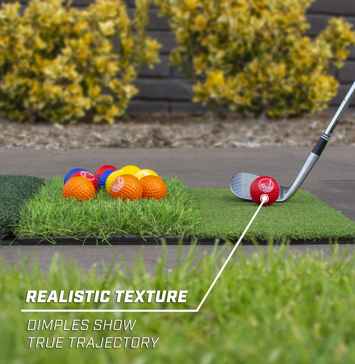 GoSports indoor-outdoor practice balls suit garages and patios.