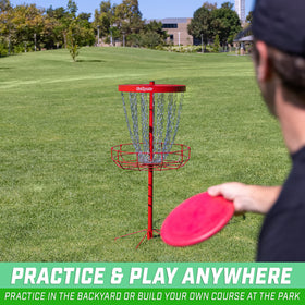 GoSports multiple-tee course disc golf setup for customizable sessions