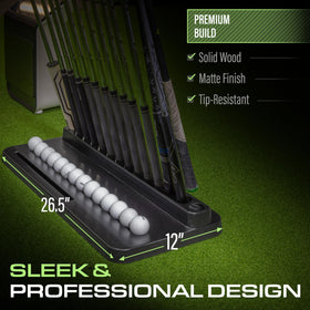 GoSports Premium Wood Golf Club Holder arrives ready to use, no assembly required.