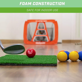 GoSports realistic dimple pattern provides authentic feedback on swing.